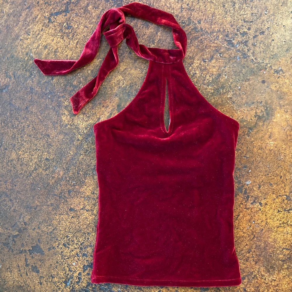 Only Hearts Rich Red Velvet Camisole
